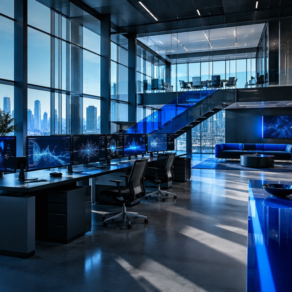 Modern technology workspace